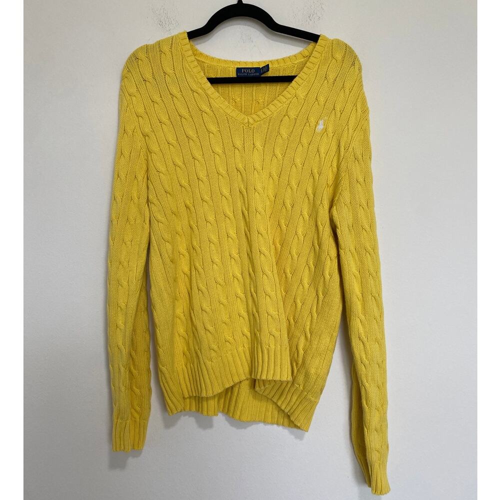 Polo Ralph Lauren Sweater Womens XL Cable Knit Preppy Old Money Classy Classic